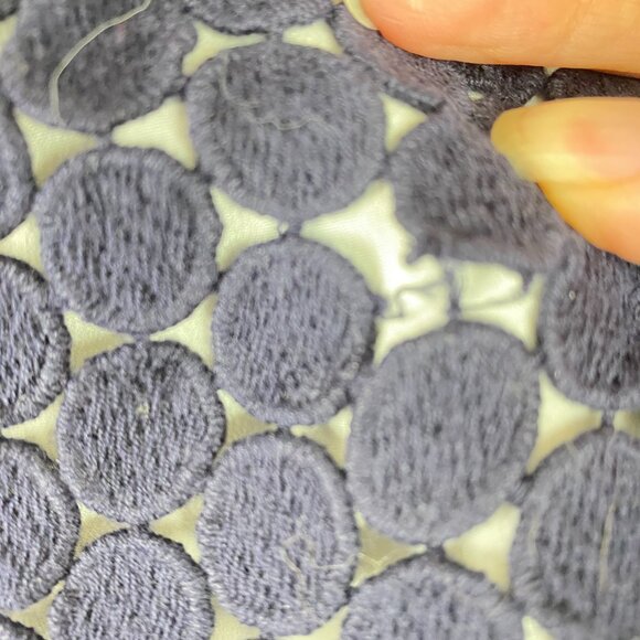 Karl Lagerfeld Paris Navy Circle Lace Pencil Skirt Size 8 - Picture 5 of 12